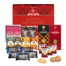 Hattie's Gifts Luxury Biscuits Gift Set Snack Hamper Contains 17 Individually Wrapped Biscuits and 2 Fudge, Food Gifts for Men, Hamper Gifts for Women