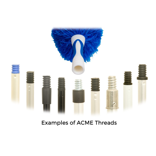 WH Microfibre Duster Head Replacement for WinHux Extension Poles - Bendable, Washable, Acme Thread Compatible 2