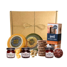 Cheese Hamper Gift Set Including Luxury Sourdough Crackers & Chutney Varieties For The Ultimate Cheese Lovers Gifts | British Gifts | Girls Night In