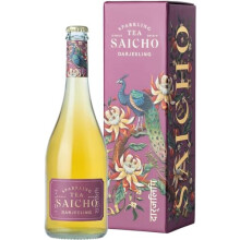 Saicho | Luxurious Non-Alcoholic Darjeeling Sparkling Tea - Notes of Mandarin, Ginger, Wood Spice & Dry Tannins - 750ml Bottle - Gift box included