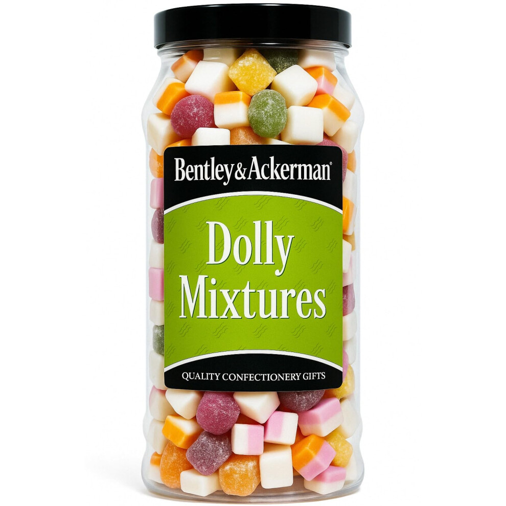 Bentley & Ackerman Dolly Mixtures Sweets - (605G) Original Retro Sweets Gift Jar By Bentley & Ackerman's Sweet Shop.