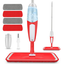 UMAYCOOL Spray Floor Mops for Floor Cleaning, Floor Mops Microfiber Spray Mop Dry Wet Mop Dust Mop with 4 Reusable Mop Pads & 550ML Refillable Bottle