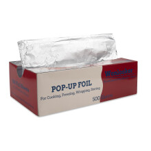Wonlooker Aluminum Foil Sheets, 500 Sheets, 30 x 30 cm/Sheet, Precut Aluminum Foil Wraps, Pop-Up Interfolded Foil Sheets for Baking, Grilling,