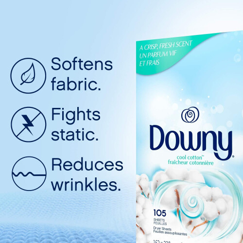 Downy Fabric Softener Dryer Sheets, Cool Cotton, 240 Count 2
