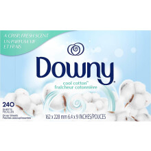 Downy Fabric Softener Dryer Sheets, Cool Cotton, 240 Count