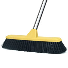 Floor Scrubbing Brush with Soft Bristles - 12.2 inch Wide - Floor Scrubber Indoor Long Handle Cleaning Brush Push Broom for Home Kitchen Bathroom Tub
