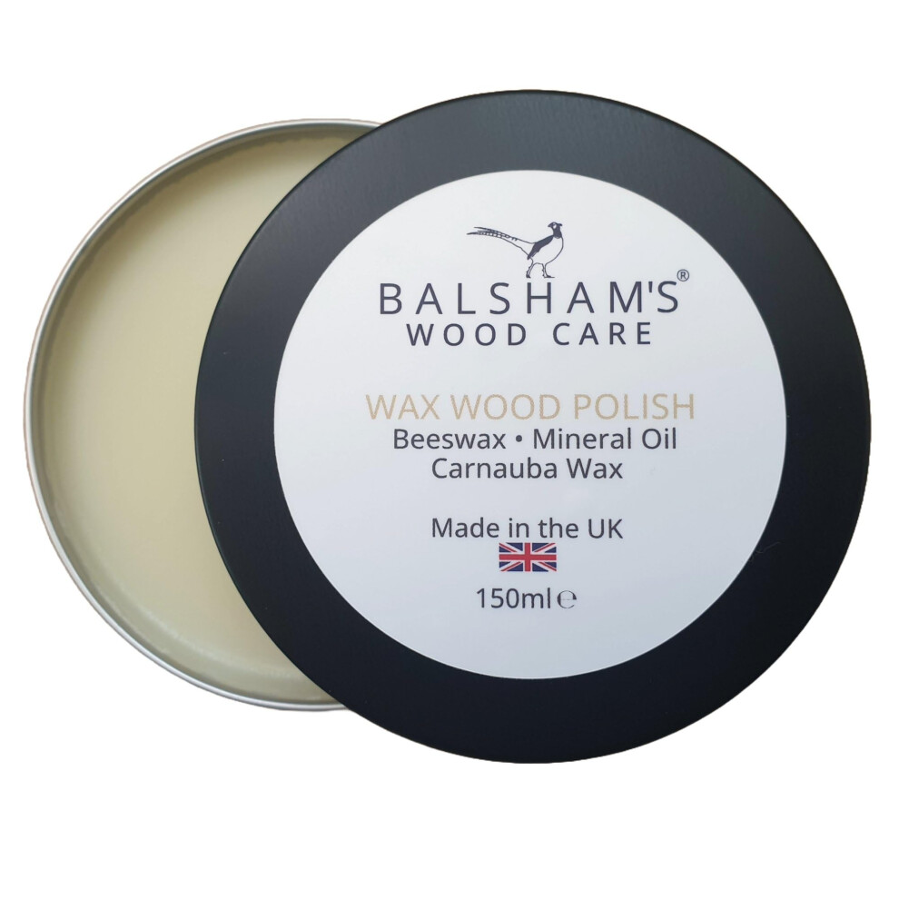 Wax Wood Polish 150Ml - British Beeswax, Food-Grade Mineral Oil, Carnauba Wax - Protects And Enhances All Types Of Wood And Furniture - Hand Poured In 5051220394412