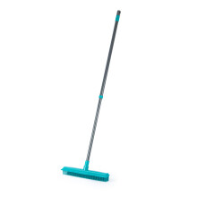 Beldray LA034184UFFEU7 Antibac Pet Plus Rubber Head Broom ? Floor Carpet Cleaning Brush With Squeegee Wiper & Rubber Bristles, Remove Dog and Cat