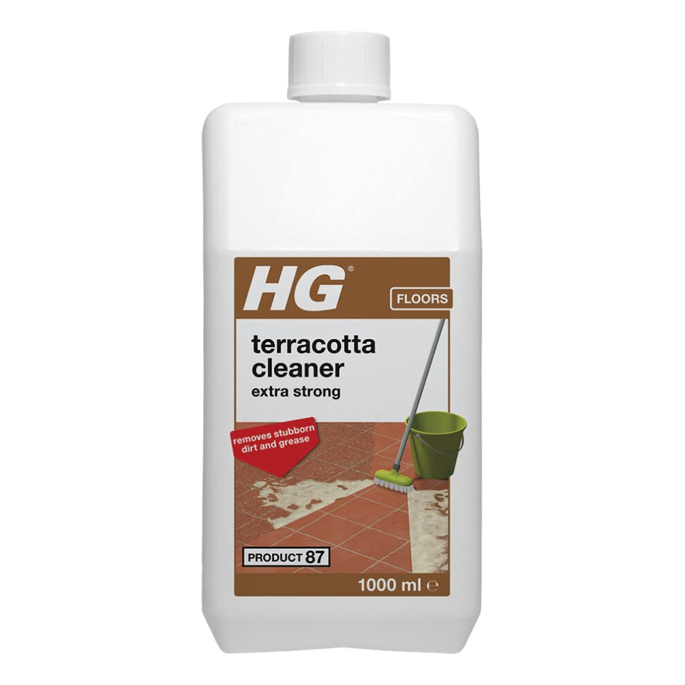 Hg Terracotta Cleaner Extra Strong, Product 87, Concentrated Cleaning For Removal Of Grease, Polish, Protective Films & Ingrained Dirt, For All Types