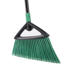 Eyliden Heavy Duty Broom, Commercial Angle Broom with Long Handle, Rough Surface Outdoor Broom for Garages Courtyard Sidewalks Decks, Perfect for