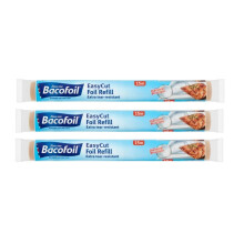 3 x EasyCut Aluminium Foil Refill Rolls Extra Tear & Heat-Resistant Perfect for Grilling Baking Roasting Wrapping Freezing ? 30cm x 15m
