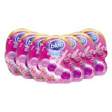 Bloo Brilliant Gel All in 1 Toilet Rim Block Cleaner, Spring Rain Fresh Scent, for All-Around Cleanliness, Long Lasting Freshness and Brilliant Shine