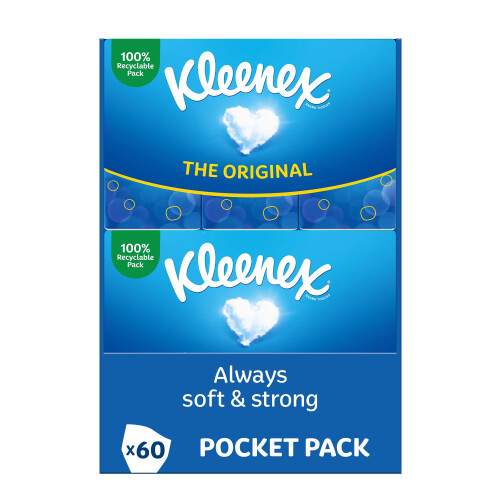 Kleenex Kleenex Original Pocket Pack Tissues, 60 Pocket Packs