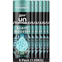 Lenor Unstoppables In-Wash Scent Booster 6x176g, Fresh, Non-Stop Freshness Up To 12 Weeks In Storage