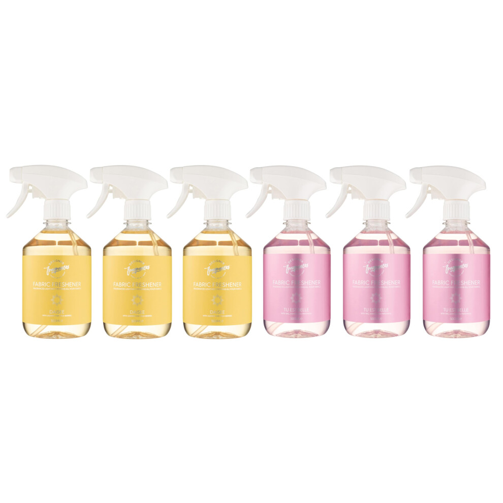 Designer Fragrances 6 Pack Daisee & Tu Est Belle Fabric Freshener - Fragranced Light Mist Fresheners All Household Fabrics Leaving Fresh Smelling &-image-OPC-PHC9S6Y-NEW