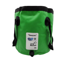 PBP Folding Bucket 20L - "DWAYNE" With Quick Hose Connector (Light Green)