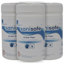 3 X Sanisafe Food Probe Wipes - 200 Sheets - Anti-Bacterial, Disinfectant Wipes