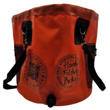 PBP "Beaplumber" Handy Folding Bucket, 30L Capacity, with Quick Hose Connector (Orange)