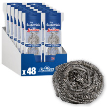 Spontex The Essentials Tough Metal Scourers | Stainless Steel Scouring Sponges | Heavy Duty for Easy Washing Up, Grease Removal and Dish Scrubbing |