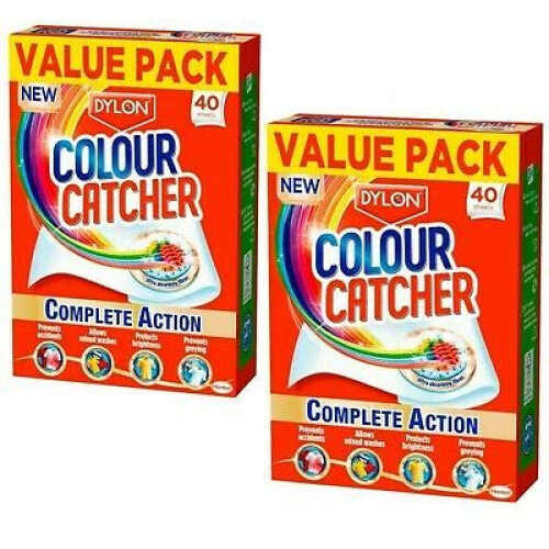 Dylon Dylon Colour Catcher Complete Action Laundry Sheets ? 2 x 40 sheets