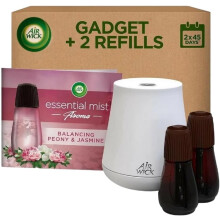 Air Wick Essential Mist Bundle Kit, Peony & Jasmine, 1 Device & 2 refill (20ml), Natural Essential Oils, Last up to 45 days, Air freshener