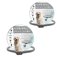 2PCS Collar for Dogs Repellent: Dog Repellent Collars, Adjustable Small-Medium-Large Dog Natural Repellent Collar for Dogs, Waterproof Reflective
