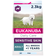 Eukanuba Sensitive Skin Hypoallergenic Complete Dry Dog Food for Adult Dogs with Fish 2.3 kg