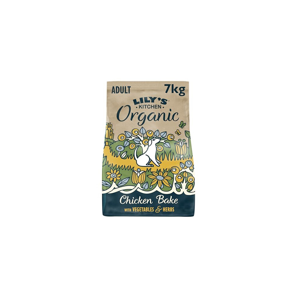Lily's Kitchen Lily?S Kitchen Made With Natural Ingredients Adult Dry Dog Food Organic Chicken Bake Balanced Nutrition 7Kg