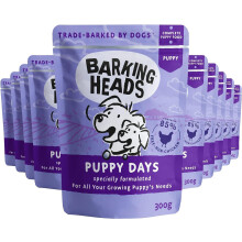 Barking Heads Wet Dog Food For Puppies - Puppy Days - No Artificial Flavours - Grain-Free Recipe (10 x 300 g)