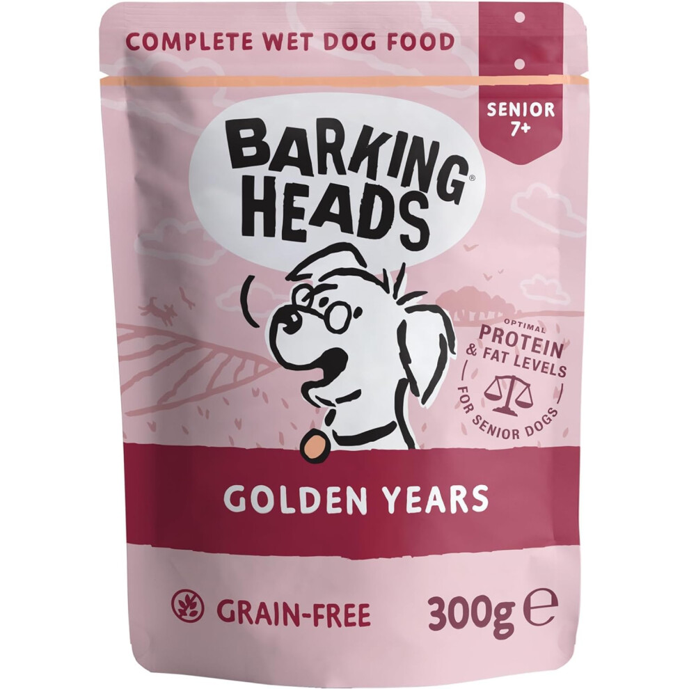 Barking Heads Wet Dog Food For Senior Dogs - Golden Years - Free-Run Chicken & Salmon - No Artificial Flavours - Grain-Free Recipe With Optimal