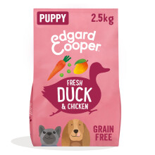 Edgard Cooper Puppy Grain Free Dry Dog Food (Duck & Chicken 2kg), Natural Kibble for Puppies, Gluten-Free, Hypoallergenic, with Fresh Meat & Amino