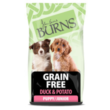 Burns Pet Nutrition Hypoallergenic Complete Dry Dog Food Puppy Grain Free Duck and Potato Grain Free 2 kg