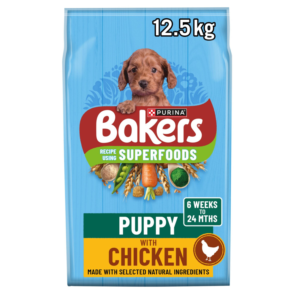 Bakers Puppy Dry Dog Food Chicken & Veg 12.5Kg