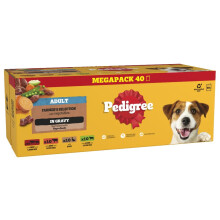 Pedigree Mixed Selection in Jelly 40 Pouches, Adult Wet Dog Food, Megapack (40 x 100 g)