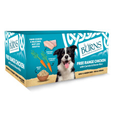 Burns Pet Natural Nutrition Adult & Senior Wet Dog Food Free Range Chicken, Carrots & Wholegrain Brown Rice 12 x 150gm