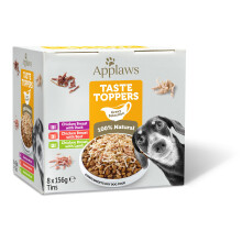 Applaws 100% Natural Wet Dog Food Tin, Grain Free Chicken and Meat Selection in Gravy 8 x 156g Tins