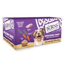 Burns Pet Nutrition Natural Wet Dog Food for Adult & Senior Dogs - Turkey Only, 12 x 150 g Variety Box (TRV12)