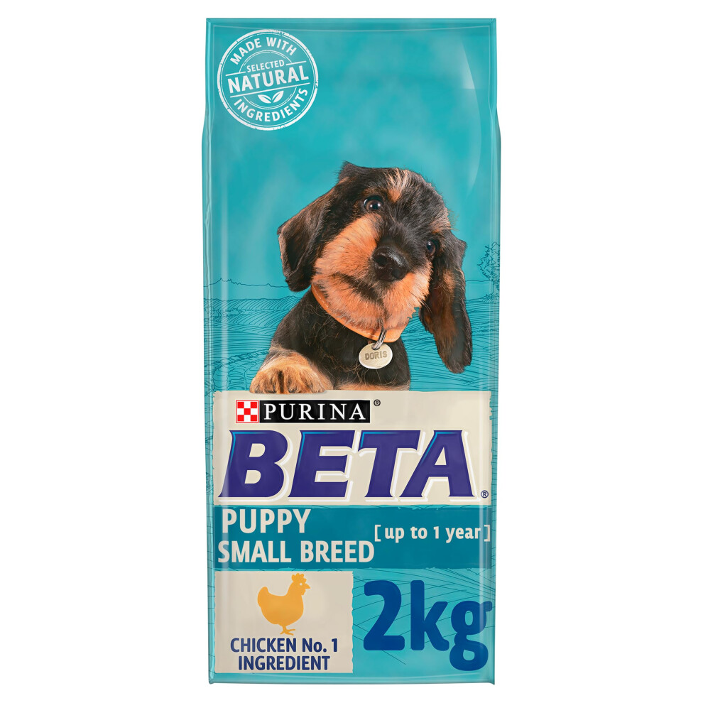 Purina Beta Puppy Small Breed Chicken Dry Dog Food 2Kg, (Pack Of 4)
