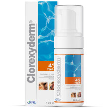 Clorexyderm 4% Foam Mousse - Dry Shampoo for Dogs & Cats - Antibacterial & Antifungal - Dry Itchy Skin Relief ? Moisturises, Soothes & Softens Skin &