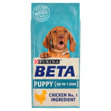 Beta Puppy Dry Dog Food Chicken 1 X 14Kg Pack (Packing May Vary)