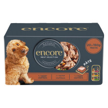 Encore Complete Wet Dog Food, Chicken, Lamb, Beef Pate Selection in 150g Trays (Pack of 20 Trays)