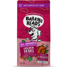 Barking Heads Complete Dry Dog Food 2kg - Senior All Hounder Golden Years Chicken - Natural Senior Recipe with Joint Support - Vet Approved