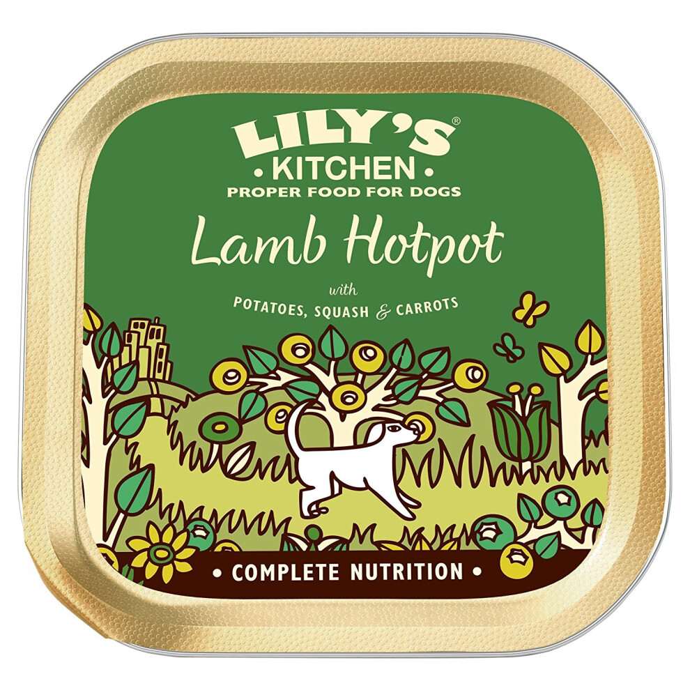 Lily's Kitchen Lamb Hotpot - Complete Natural Wet Dog Food For Adults, 60% Lamb, Free - 91965 Grain