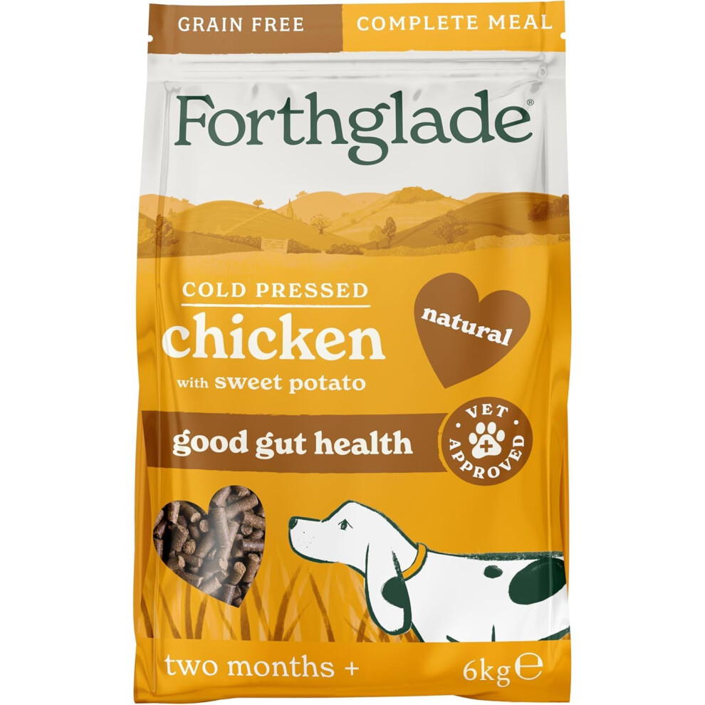 Forthglade Dog Cold Pressed Dry Dog Food Chicken - Free - 6Kg Grain