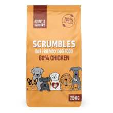 Scrumbles Natural Dry Dog Food, Gluten Free Recipe With Fresh Chicken, For Adults And Senior Breeds, 7.5Kg Bag