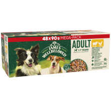 James Wellbeloved Lamb in Gravy Adult Dog Food - Hypoallergenic, Grain-Free Pouches (48x90g)
