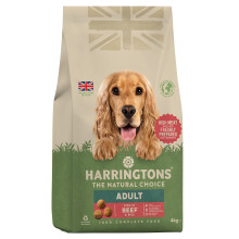Harringtons Complete Dry Adult Dog Food Beef & Rice 4kg (Pack of 3) - Made with All Natural Ingredients
