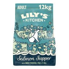 Lily?s Kitchen Made with Natural Ingredients Adult Dry Dog Food Salmon Supper Balanced Nutrition 12kg Bag