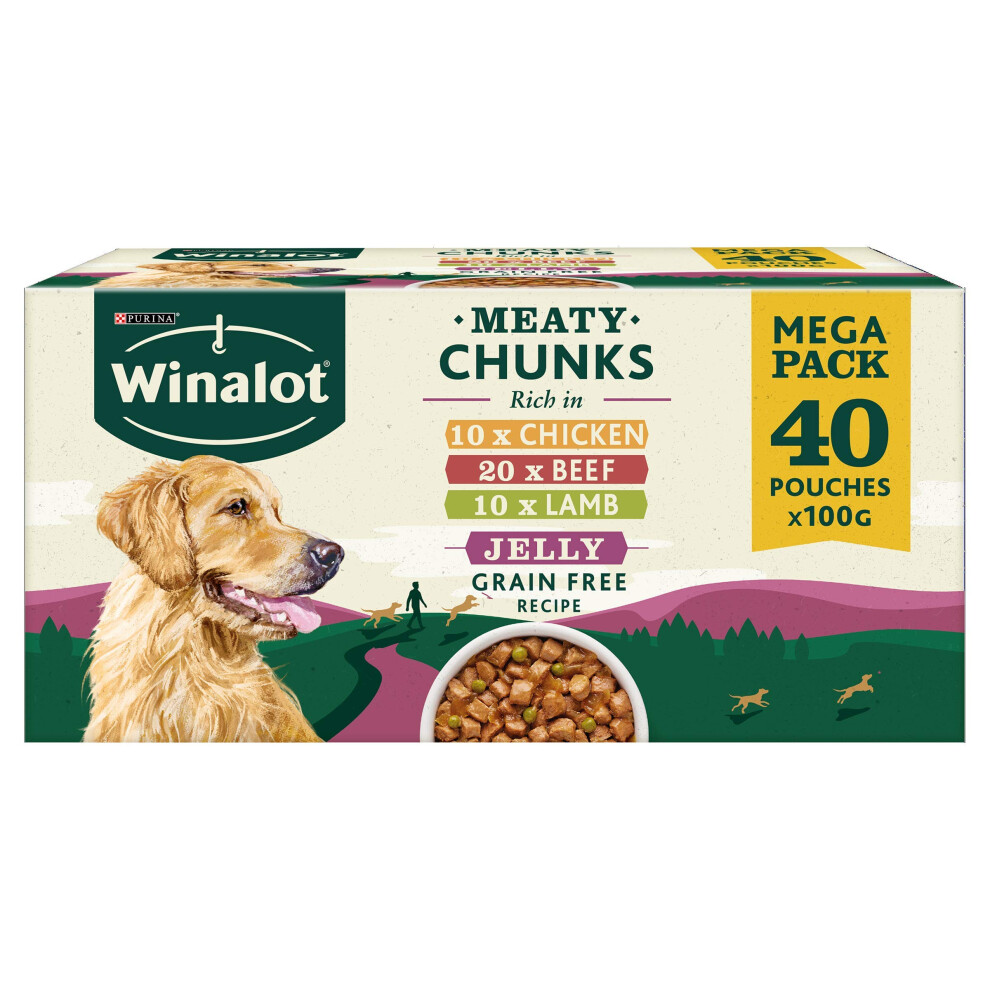 Photos - Dog Food Winalot , Mixed in Jelly, 40 x 100g 12434870