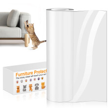 Cat Anti Scratch Tape (30cm x 5m) Transparent Anti Scratch Furniture Protector, Wear and Scratch Resistant Cat Scratch Deterrent Sticky Paws Tape for
